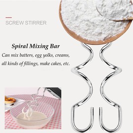 CHENNAN Pack of 2 Replacement Whisk Professional Stainless Steel Replacement Whisk Baking Accessories Mixing Beating Practical Small Whisk Accessories for Mixing Beating Whisking Frothing