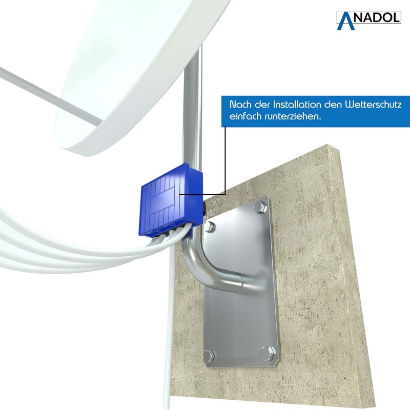 Anadol 4/1 DiseqC Switch 2.0, Switch for Satellite Dish, for