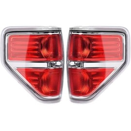 PIT66 Tail Lights,Compatible with Ford F150 2009 2010 2011 2012 2013 2014 Rear Brake Lamps Assembly Left&Right Red Lens