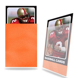 200Pack Standard Trading Card Sleeves Matte Finish Board Game Deck Protector for MTG, Pokémon, Dropmix，Baseball and More Cards—Never Tear Great for Shuffling, displaying, Gifting（orange66*91MM)