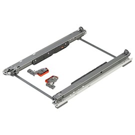 Blum B769R5337SD 15" Width 135LB Capacity Movento Waste/Recycle Slides with Locking Devices - Zinc