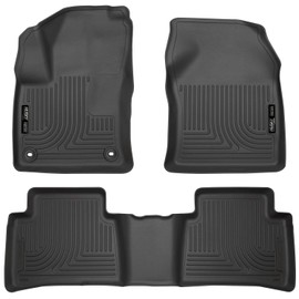 Husky Liners Weatherbeater | Fits 2016 - 2022 Toyota Prius, Fits 2017 - 2021 Toyota Prius Prime, Front & 2nd Row Liners - Black, 3 pc. | 98991