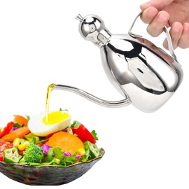 Stainless Steel Olive Oil Dispenser Can 1000ml/33.8oz, Portable Oil Vinegar Pourer with High Water Tightness, Kitchen Cooking Storage Container Bottle for Home, Restaurant, BBQ(1000ml/33.8oz)
