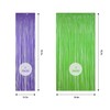 4 Pack Purple and Green Foil Fringe Curtains for Party