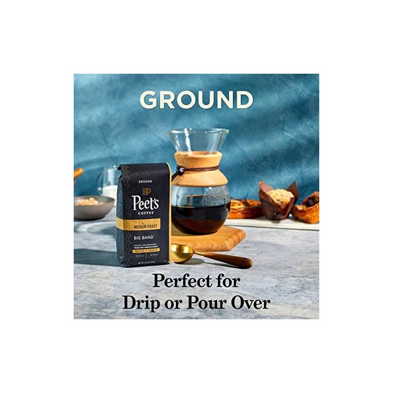 Peet's Coffee, Dark Roast Ground Coffee, 100% Arabica Coffee -