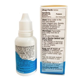 SAFE-EAR water free drying aid that clears and prevents trapped ear water - 30ml / 1 Fl Oz bottle - Ideal for Swimming, Scuba Diving, Water Sports, Triathlons, Hairwashing & Bathing - MADE IN THE UK