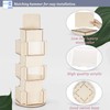 Natheeph Rotating Wooden Display Rack with Two Card Sticker for