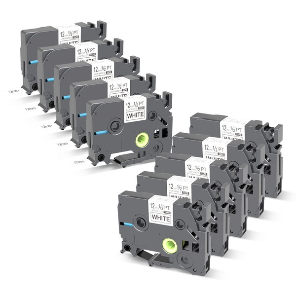 10 x 12 mm 0.47 White Tape Compatible with Brother