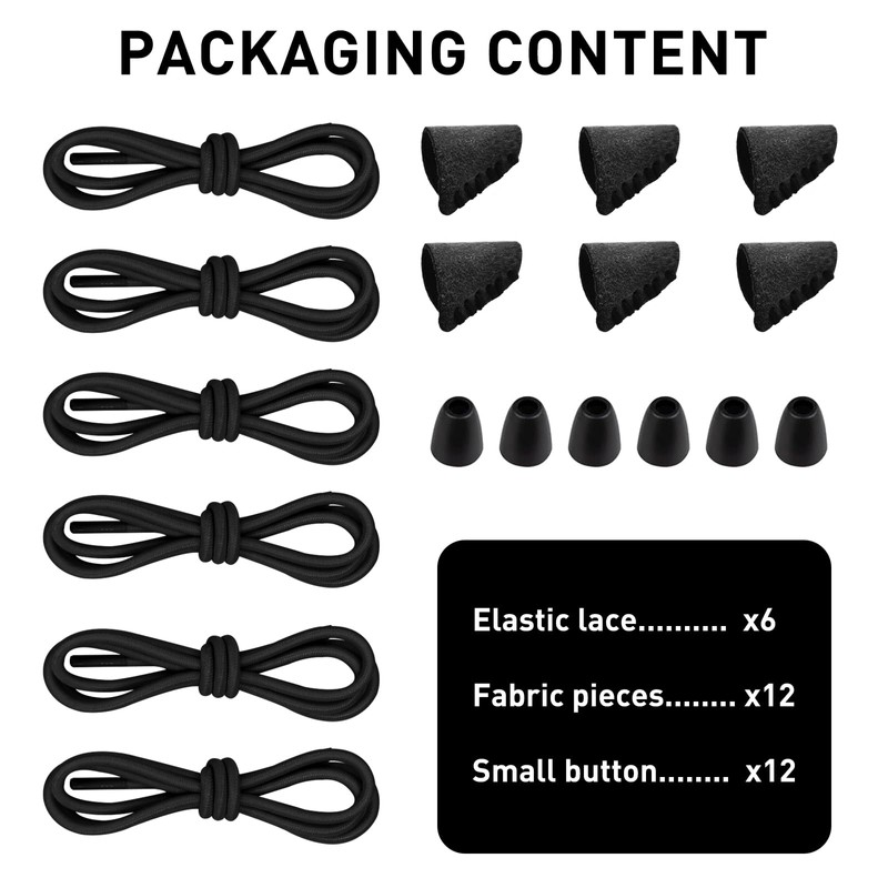 UamGlsob 3 Pairs Elastic Shoe Laces for Shoes, Bungee Stretchy