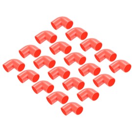 sourcing map PVC Conduit Coupler 90 Degree Elbow Pipe Fittings 20 mm Red Change Direction for DIY PVC Shelf Garden Hose Electrical Conduit Pack of 30