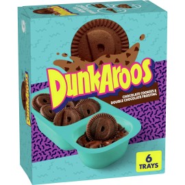 DunkAroos, Chocolate Cookies and Double Chocolate Frosting, 6 x 28g/1 oz