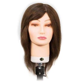 Annie | Hairkins Series | Mannequin Head | Tammy | Light Brown | 14 - 16 Inches | 100% Human Hair | Great for Training Hairdressers and Cosmetologists