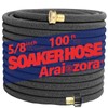 Araiozora Soaker Hose 100FT, 5/8“ Heavy Duty Ruber Round Soaker