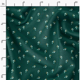 Soimoi Green Rayon Fabric Colourful Water Drops Nature Decor Fabric Printed metre 56 Inch Wide