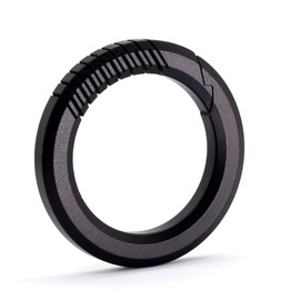 TUNUKE Titanium Carabiner Small Key Chain Keyring Ring Lightweight Mini, black R