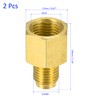 M METERXITY 2 Pack Brass Pipe Fitting Reducer Adapter -