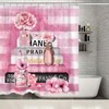 MULTIC Fashion Shower Curtain, Pink & Black Luxury Shower Curtains