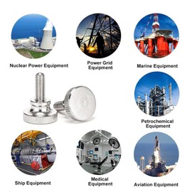 Leliafleury M4*6 Knurled Thumb Screws 10Pcs Stainless Steel Hand Grip Knob Threaded Thumb Screws for Machine Tool