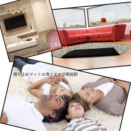 UZIPAL Anti-Slip Mat, Anti-Slip Sheet, Free-Cut, Sound Absorption, Anti-Slip, Durable, Non-deformable, PVC Mat, For Home, Work, Car, Width 35.4 x Length 39.4 inches (90 cm) x Length 39.4 inches (100 cm) (Black)