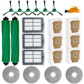 22 Pcs Accessories Kit for iRobot Roomba Plus 505/405 Combo Robot Vacuum, 2 Roller Brush, 4 Mop Pads, 3 Hepa Filters, 6 Side Brush, 6 Vacuum Bags Replacement Parts