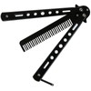 2Pack Folding Comb Unique Metal Training Butterfly Comb for Beard