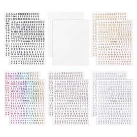 6 Stücke Alphabetischer Fliesen, Kreative Neuartige Aufkleber, Diy -Handwerksnageldekorationsaufkleber, Interessante Nagelaufkleber, Nageldekorative Accessoires