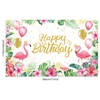 Happy Birthday Background - 6x4 Feet Female Birthday Decorations Flamingo