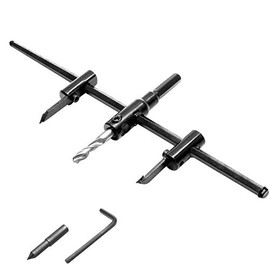 Bonsicoky 1-3/16" to 11-3/4" Adjustable Hole Saw Circle Hole Cutter Drill Bit, Heavy Duty Wood Drywall Drill Bit Round Cutting for Woodworking, 30-300mm