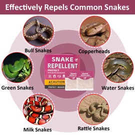 12 Pack Snake Repellent for Yard Powerful Snake Away Repellent for Outdoors, Safe for Pets and Family, Effective Control Powder for Indoor, Garage, Garden, Camping