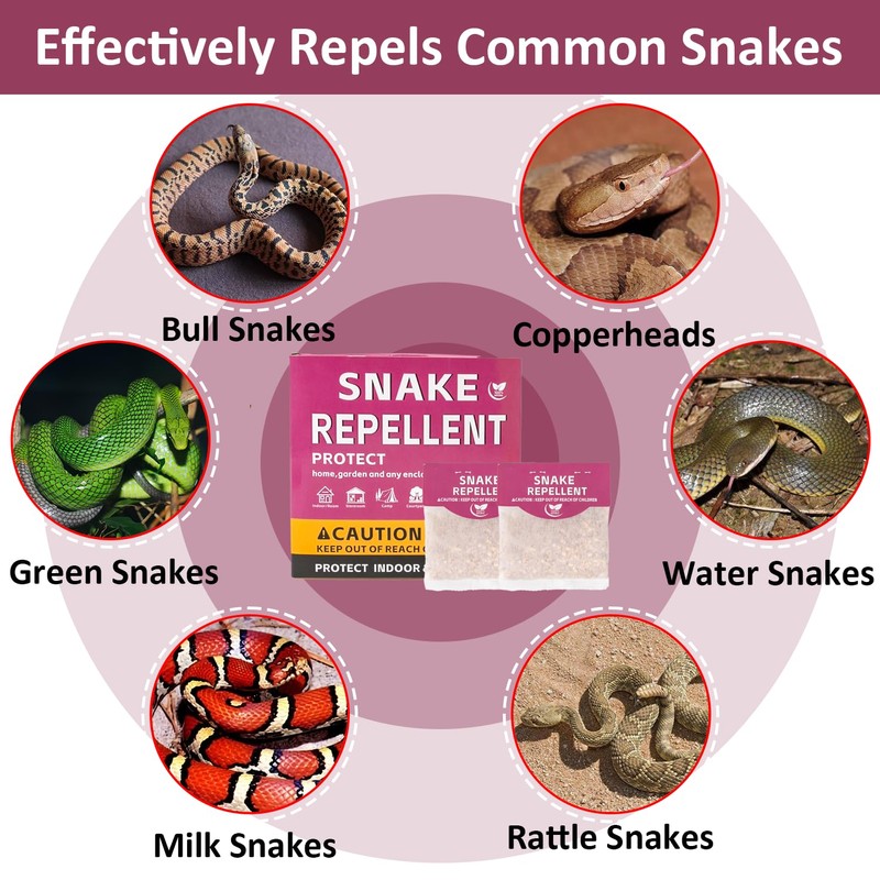 12 Pack Snake Repellent for Yard Powerful Snake Away Repellent