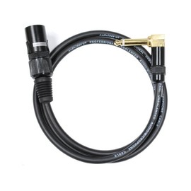 Audio2000's C17003 3 Ft 1/4" TS Right Angle to XLR Male Cable