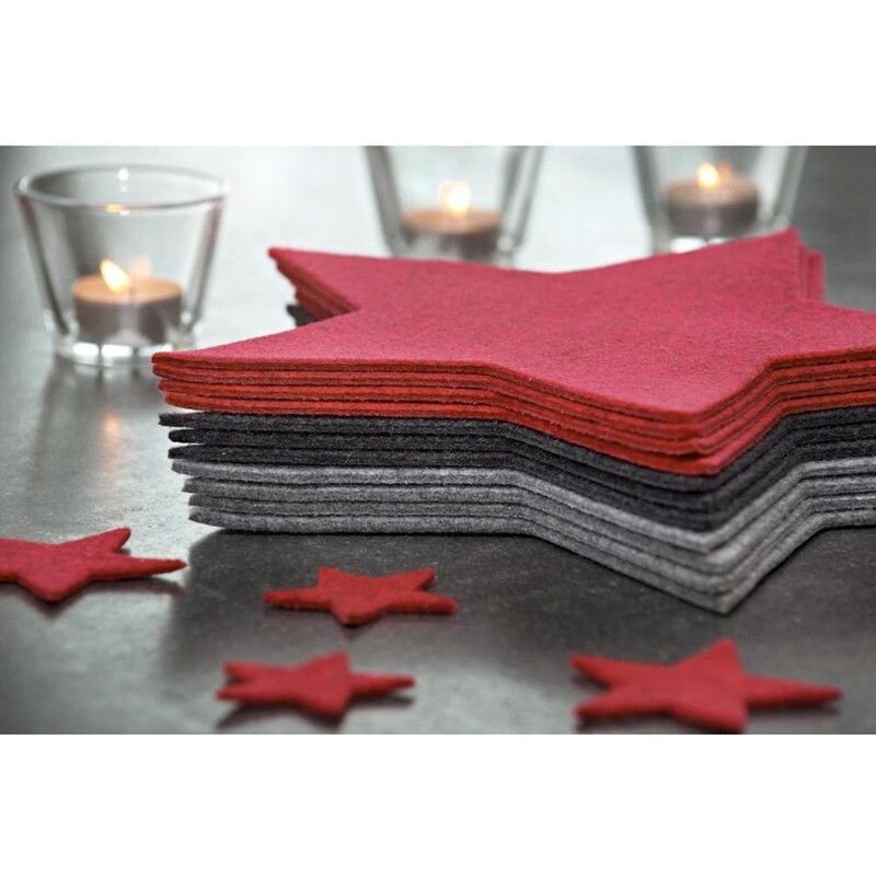 ggm Felt Stars, Diameter 6 cm, Decorative Stars, Christmas, Crafts,