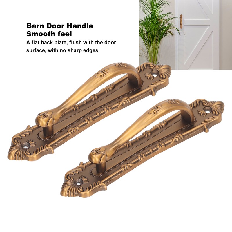 2pcs Barn Door Handle Heavy Duty Bronze Surface Mounted Sliding