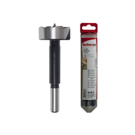 Fischer Forstner Drill Bit D-WFo 35 mm, Twist Drill with Pilot Drill, Ideal for Deep Drilling in Softwood, Hardwood and Beams, 551339 Grey