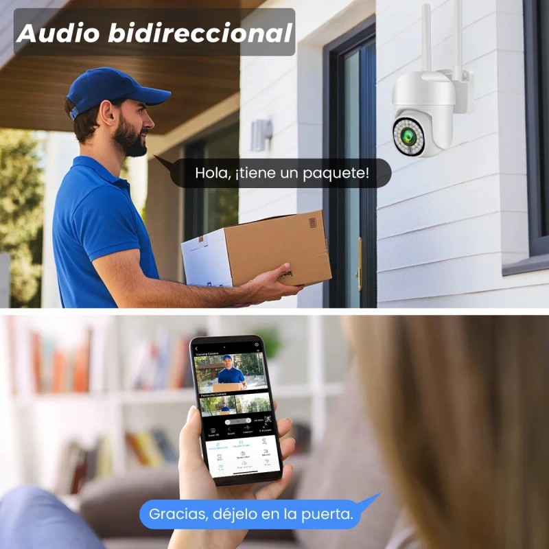 2 unidades Cámara de Seguridad Dheot GQ26 Exterior Wifi Hd