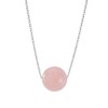 TJC Pink Morganite Bead Necklace for Women with Spring Ring