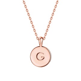 PAVOI 14K Rose Gold Plated Letter Necklace for Women | Gold Initial Necklace | Letter G