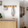 SKOLOO Wooden Wall Mounted Coat Rack,16'' Hole to Hole, 5