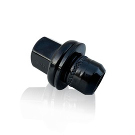 BIMECC Single Alloy Wheel Nut Compatible With Land Rover | Range Rover - M14x1.5 | 22mm HEX | 45mm Thread Length - Black
