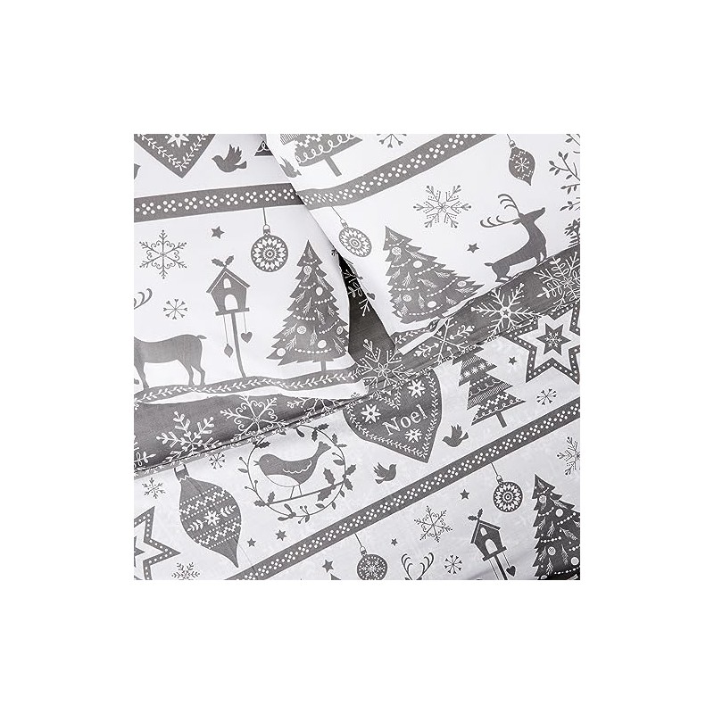 Noel Quilt Duvet Cover and 2 Pillowcase Bedding Bed Set