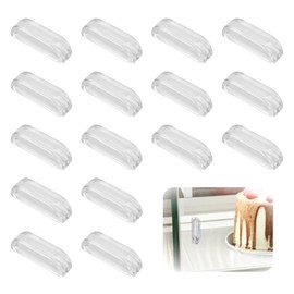 Mewtush 16 PCS Mini-Acryl-Ziehknäufe, Schrankgriff, Quadratische, Transparente, Selbstklebende Knäufe für Spiegel, Schränke, Boxen und Geschenkkoffer, Kristallklar und Glänzend