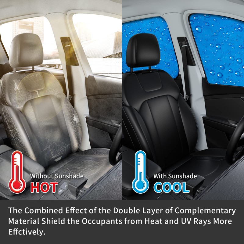 Aokway Side Window Sunshade Sun Shade for Car Window Double