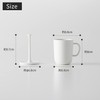 Marna W613W Cup Stand Set with Handle (With Stand/Toothpaste Cup/White)