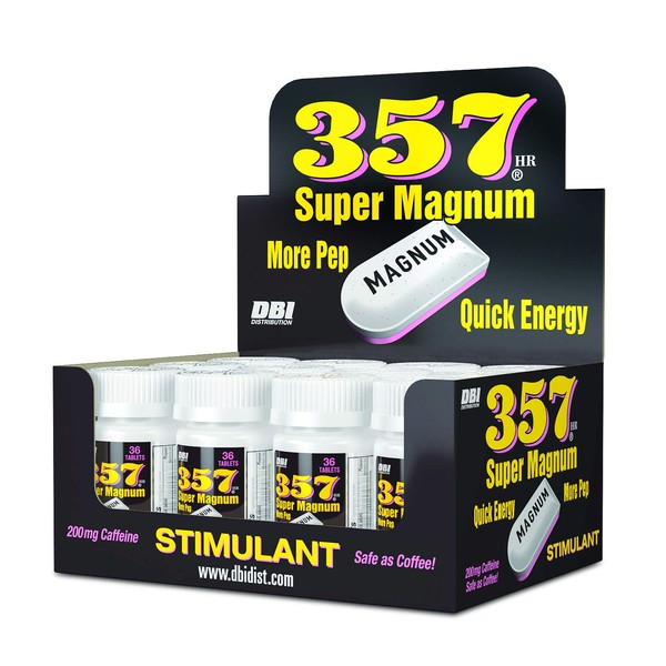 357 HR MAGNUM Super Magnum Stimulant with 200 Milligrams of Caffeine, Pack of 12