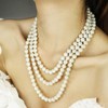 Faux Pearl Necklaces,Women Long Pearl Necklace Costume Jewelry,Pearl Necklace Vintage