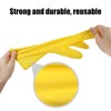 IUCGE Rubber cleaning gloves yellow 6 Pairs for Household,Reuseable dishwashing