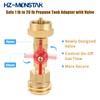 20lb to 1lb Propane Tank Adapter with Valve for 1lb