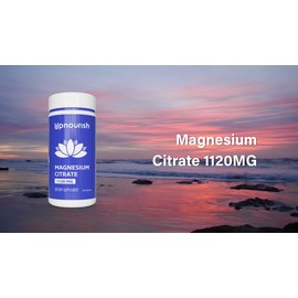 UpNourish Pure Magnesium Citrate 1120 mg, 240 Vegan Capsules for Calm, Relaxing, Leg Cramp