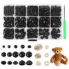 DOKLY 568 Pcs Plastic Safety Eyes and Noses, Black Crochet