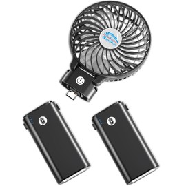 HandFan 10400mAh Handheld Fan Rechargeable, 40Hrs Long-Lasted Hand Fan, Mini Personal Fans Foldable, Heavy Duty Battery Fans Portable for Travel Beach Concerts Cruise Makeup(Clear Blade)